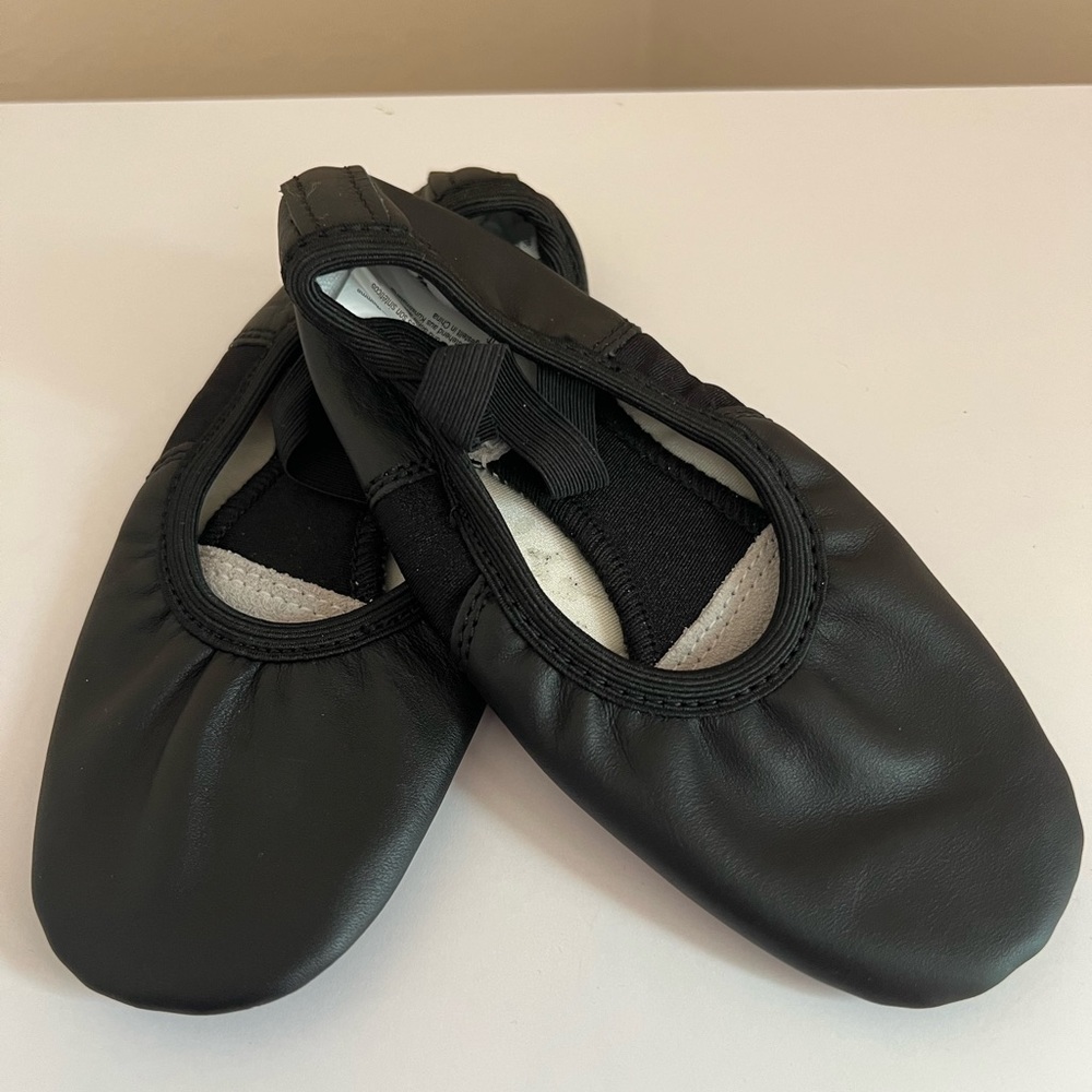 Revolution Stretch Ballet Black Dance Shoe Girls Size 10